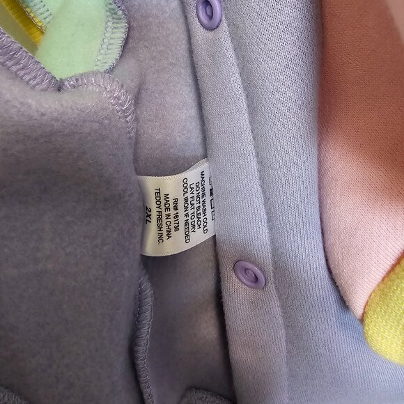 Teddy Fresh Pet Hoodie Pastel Colorblock Size 2XL - 2021 2nd Edition - Picture 8 of 13